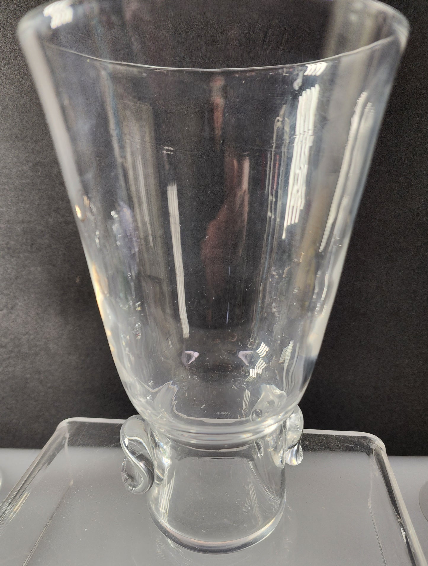Steuben Signed vase Glass 7.75"