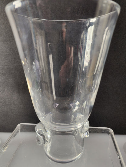 Steuben Signed vase Glass 7.75"