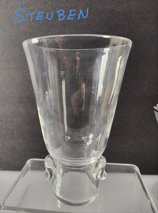 Steuben Signed vase Glass 7.75"
