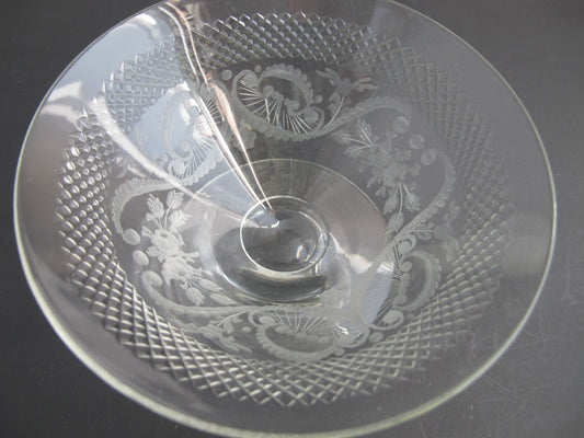 Shrimp cocktail Hand Cut glass copper wheel engraved - O'Rourke crystal awards & gifts abp cut glass