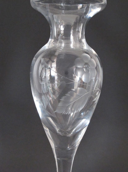 Lenox HAND Cut glass bouquet candle sticks Pair Crystal  Made in USA - O'Rourke crystal awards & gifts abp cut glass