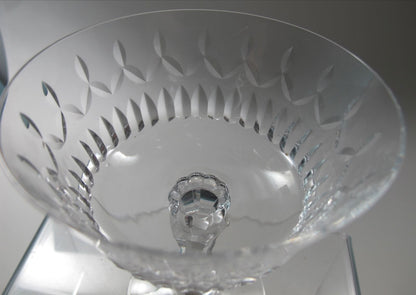 Lenox Cut glass Flourish Crystal dessert Made in USA Mt Pleasant PA mouth blown - O'Rourke crystal awards & gifts abp cut glass