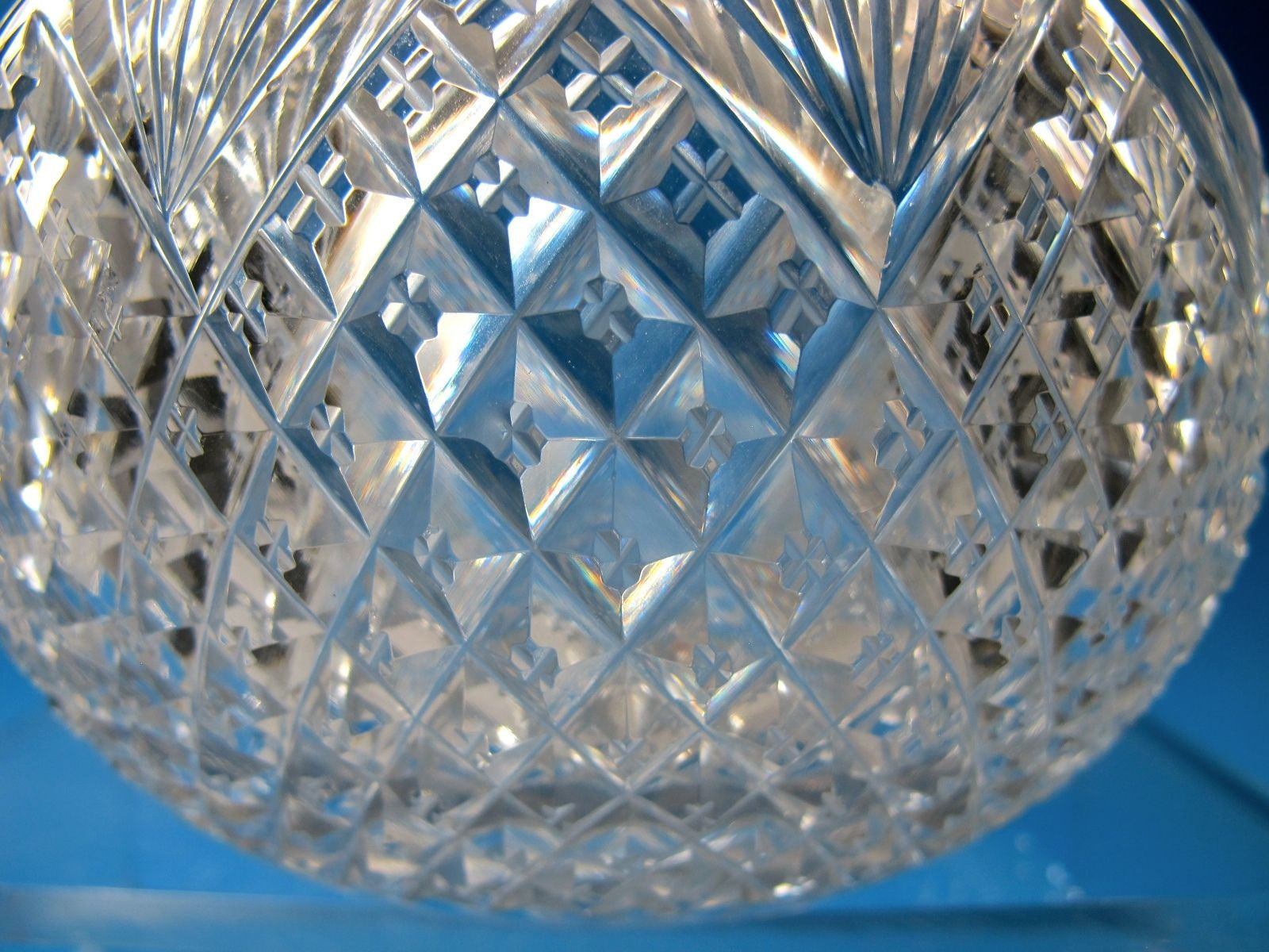 Strawberry diamond and fan Carafe American Brilliant Period hand Cut Glass - O'Rourke crystal awards & gifts abp cut glass