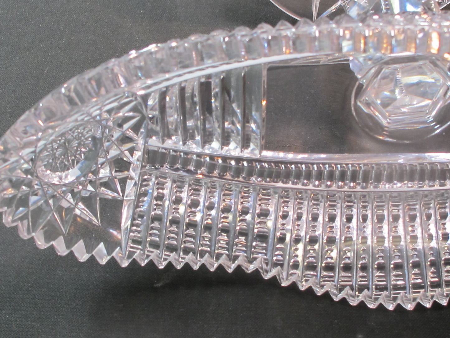 ABP Cut Glass Pedestal celery