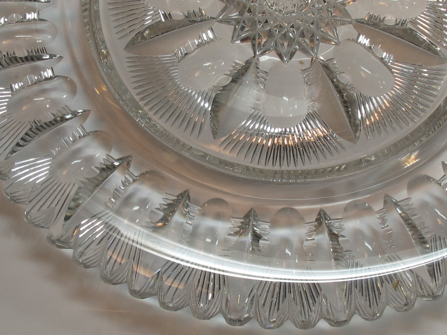ABP cut glass under plate American brilliant