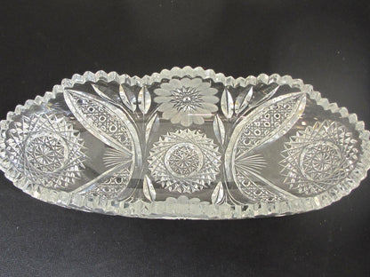 ABP Crystal Cut Glass celery flower hobstar