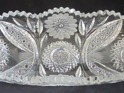 ABP Crystal Cut Glass celery flower hobstar