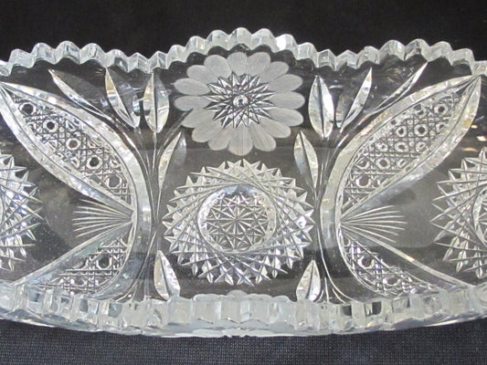 ABP Crystal Cut Glass celery flower hobstar