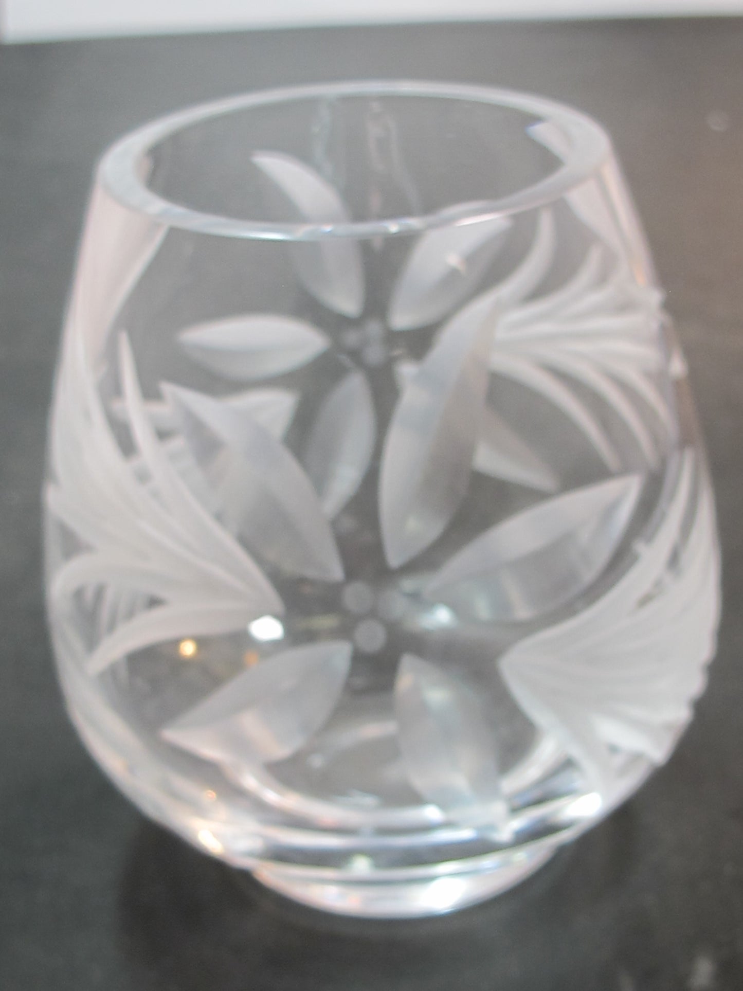 Lenox Chrysanthemum Crystal votive Hand blown Made in USA
