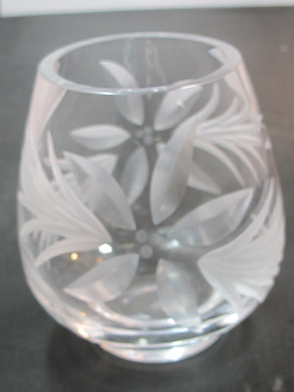 Lenox Chrysanthemum Crystal votive Hand blown Made in USA