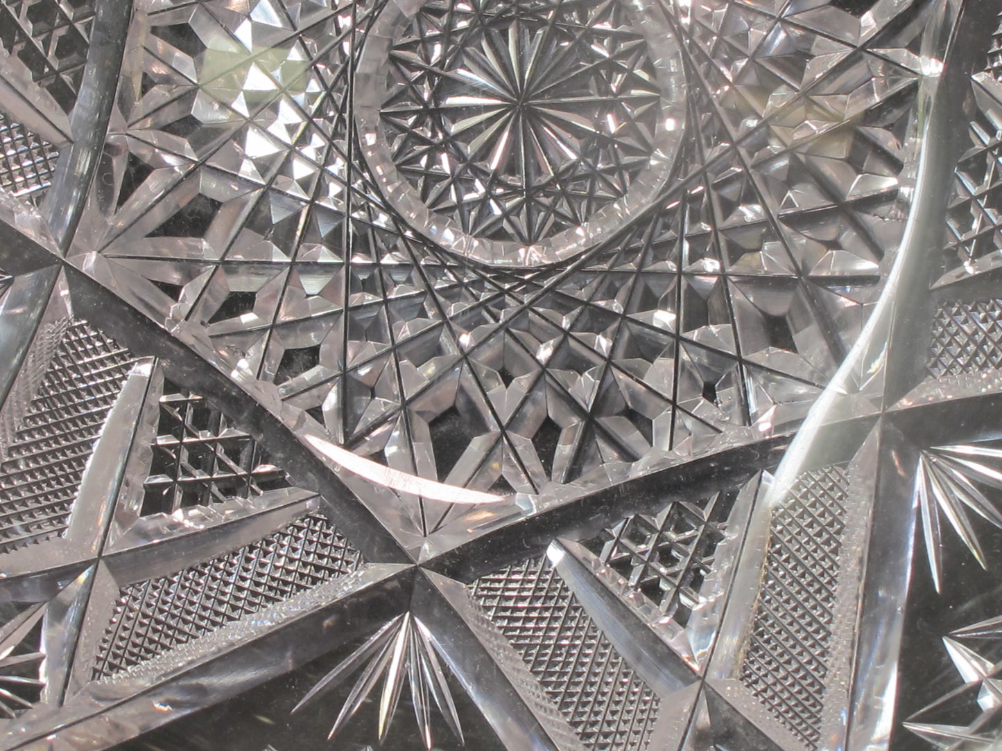 ABP crystal bowl hand cut glass mouth blown