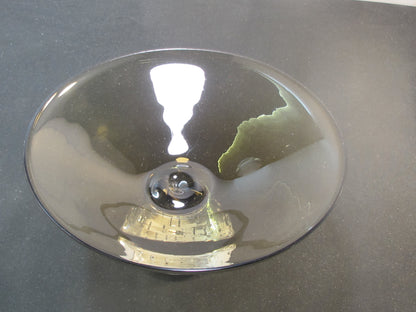 Erickson charcoal glass bowl with controlled bubbles