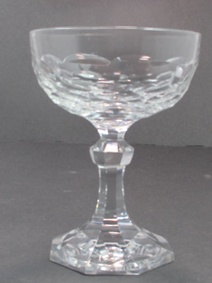 4 piece cut glass champagne glasses Baccarat?