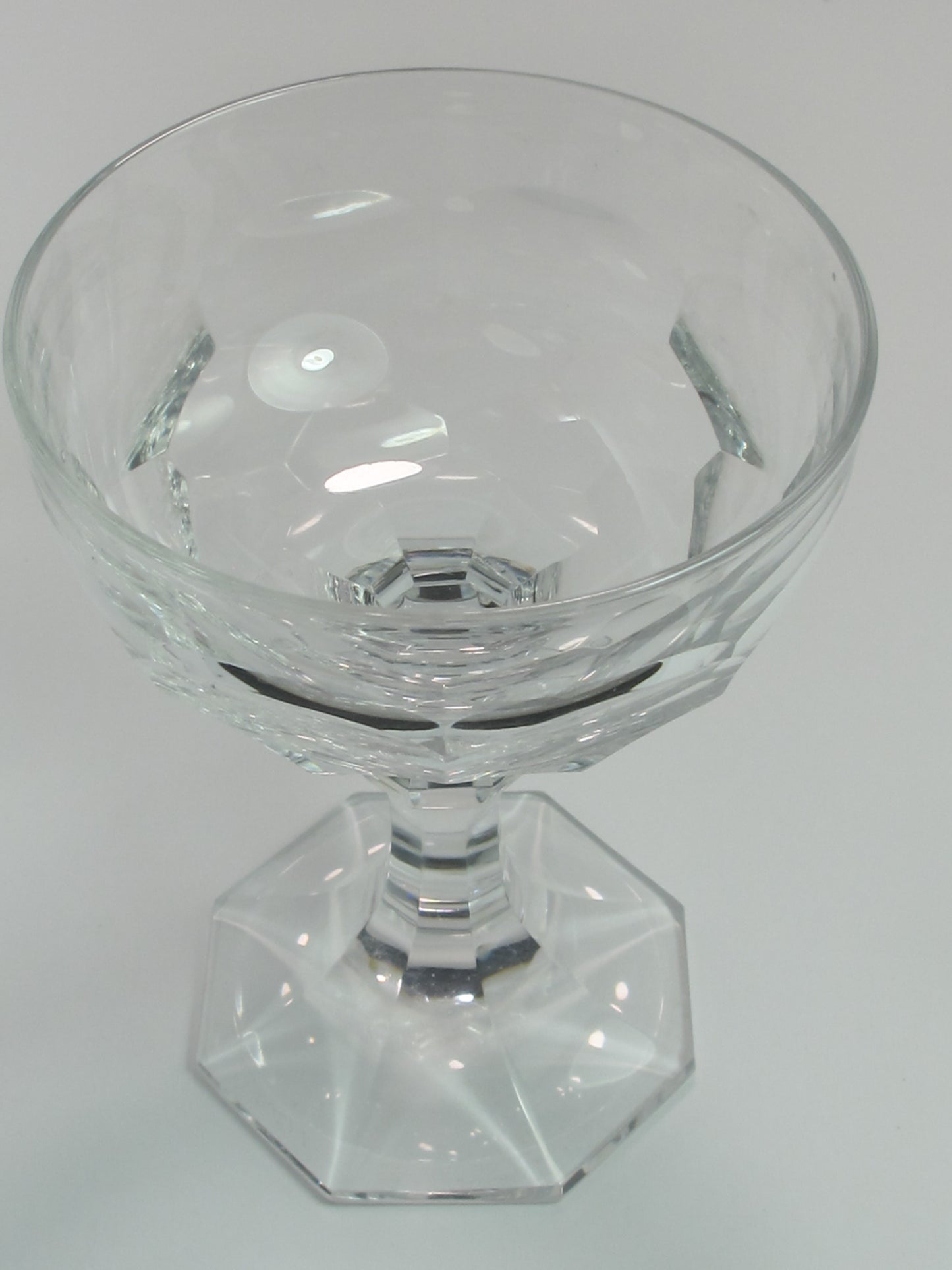 4 piece cut glass champagne glasses Baccarat?