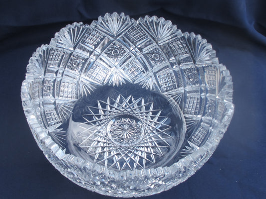 ABP bowl hand cut glass mouth blown Blank