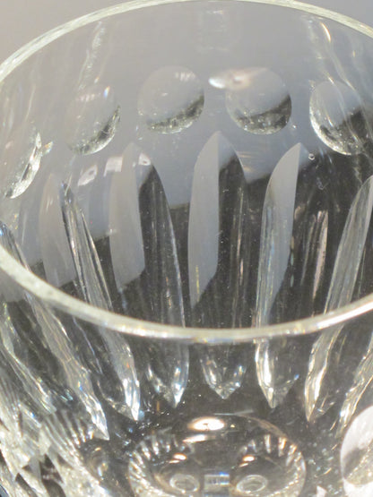 Cut Glass water goblet Antique Signed Hawkes