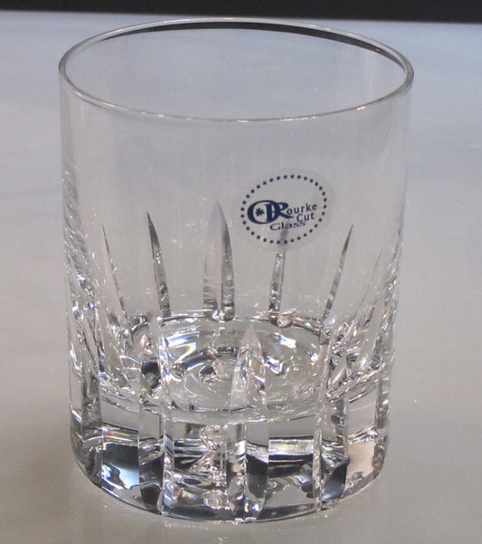 Hand cut DOR whiskey glass Double on the rocks ORourke