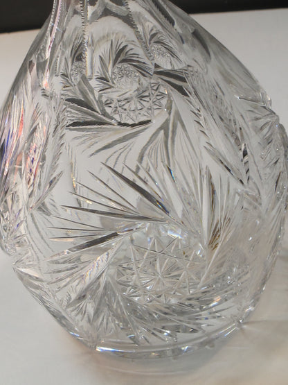 American Brilliant Period Cut Glass decanter, Antique  ABP