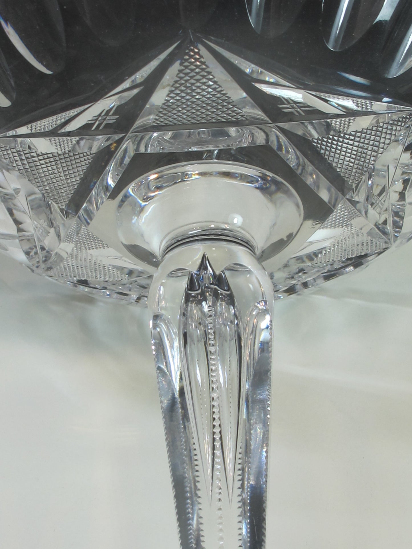 American Brilliant Period Cut Glass compote, Antique for