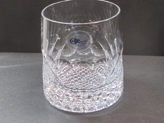 Hand cut DOR whiskey glass Double on the rocks ORourke Honeycomb