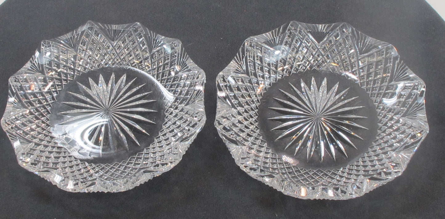 ODDS and ends Brilliant Period hand Cut Glass re-purposed