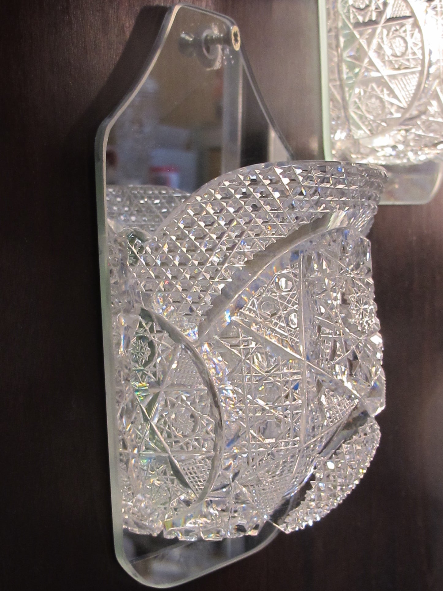 ODDS and ends Brilliant Period hand Cut Glass re-purposed