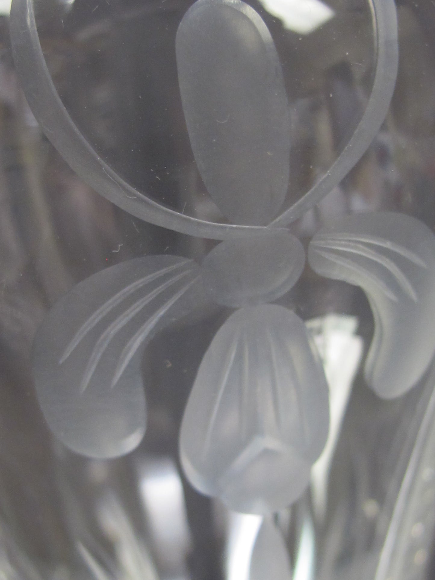 Signed Lenox HAND Cut glass flower vase Crystal Made in USA