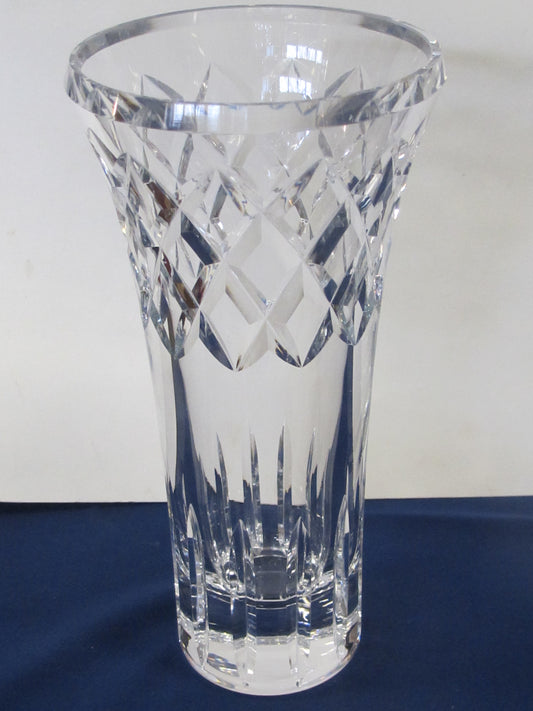 Hand cut crystal vase ideal for awards Custom Etched