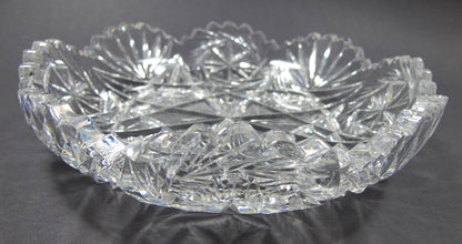 ABP cut glass low bowl American brilliant - O'Rourke crystal awards & gifts abp cut glass