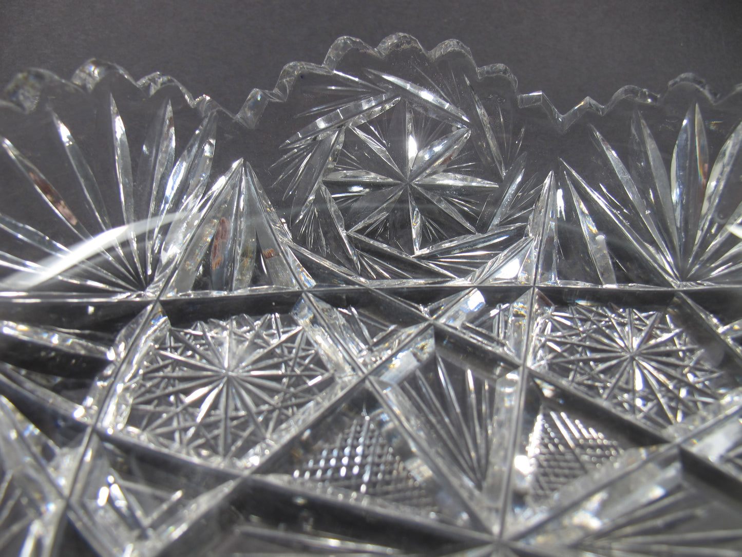 ABP cut glass low bowl American brilliant - O'Rourke crystal awards & gifts abp cut glass