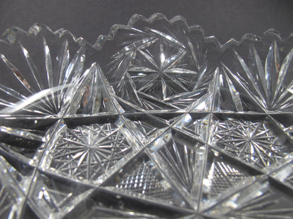 ABP cut glass low bowl American brilliant - O'Rourke crystal awards & gifts abp cut glass