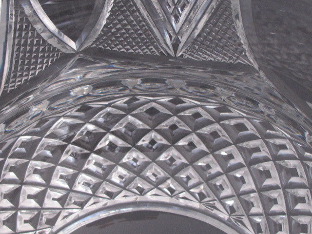 Hand Cut 24% lead crystal  large vase / bowl with space for etching 12.75 lb  Award - O'Rourke crystal awards & gifts abp cut glass