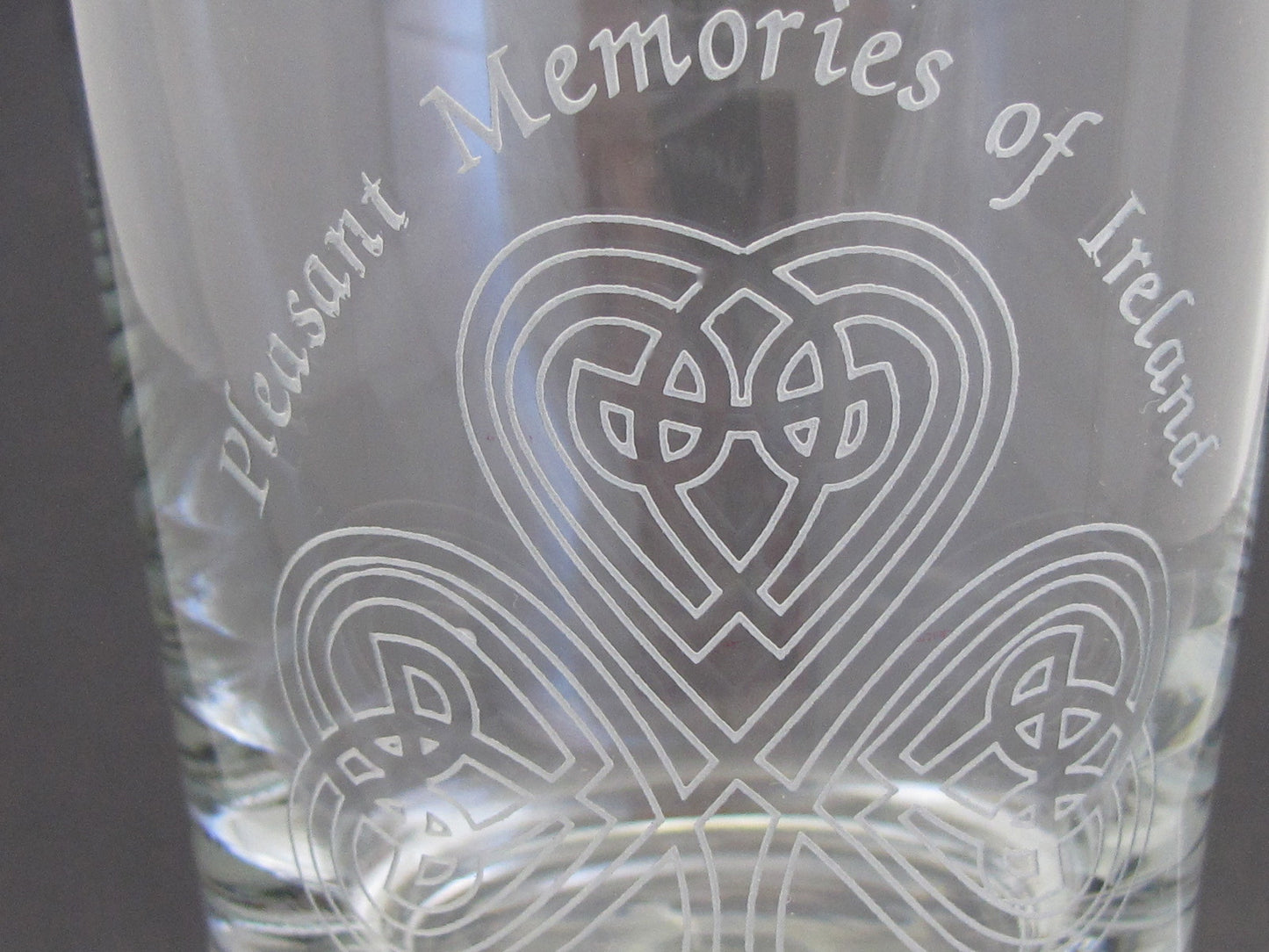 celtic / shamrock DOR glass 13 oz, St Patricks day gift, Ireland - O'Rourke crystal awards & gifts abp cut glass