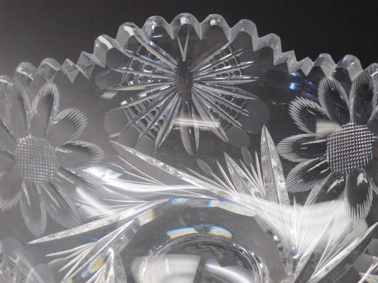 Cut Glass compote Antique buttrefly abp - O'Rourke crystal awards & gifts abp cut glass