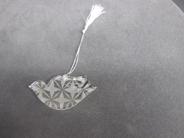 Christmas Glass ornament dove - O'Rourke crystal awards & gifts abp cut glass