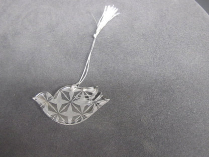 Christmas Glass ornament dove - O'Rourke crystal awards & gifts abp cut glass