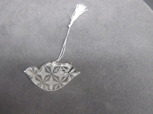 Christmas Glass ornament dove - O'Rourke crystal awards & gifts abp cut glass