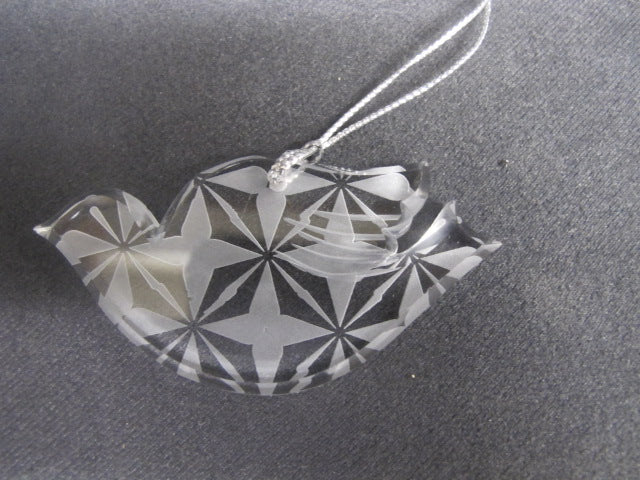 Christmas Glass ornament dove - O'Rourke crystal awards & gifts abp cut glass