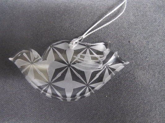 Christmas Glass ornament dove - O'Rourke crystal awards & gifts abp cut glass