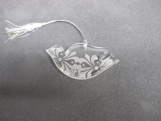 Christmas Glass ornament dove - O'Rourke crystal awards & gifts abp cut glass