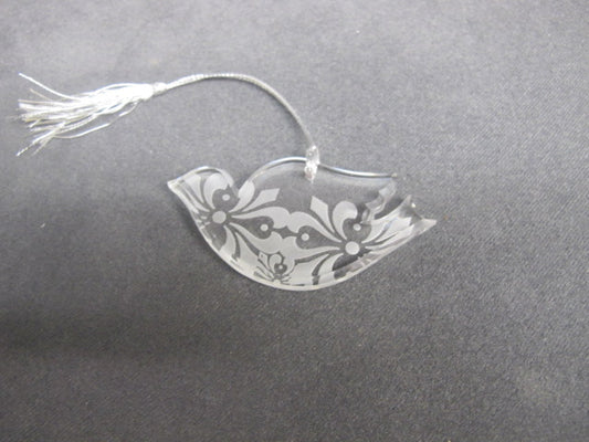 Christmas Glass ornament dove - O'Rourke crystal awards & gifts abp cut glass