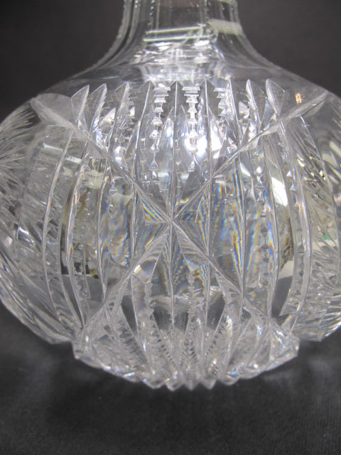 ABP Carafe American Brilliant Period hand Cut Glass zipper