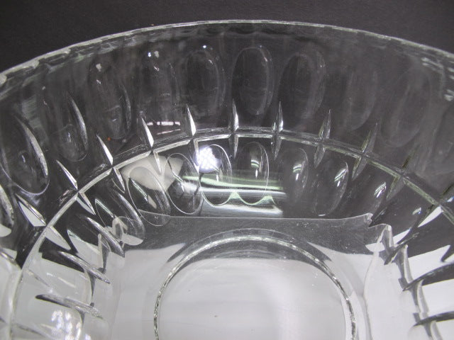 Hand cut glass salad bowl punties preowned
