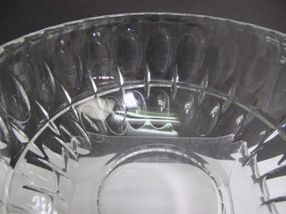 Hand cut glass salad bowl punties preowned