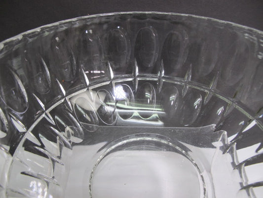 Hand cut glass salad bowl punties preowned
