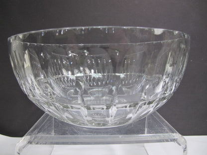 Hand cut glass salad bowl punties preowned