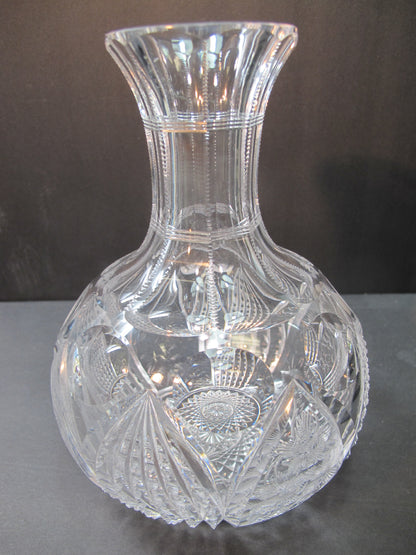 ABP Carafe American Brilliant Period hand Cut Glass floral 629