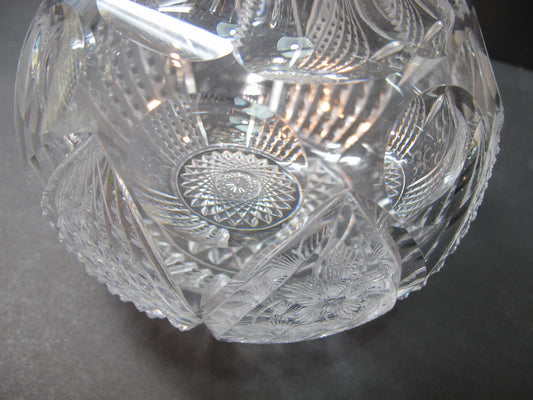 ABP Carafe American Brilliant Period hand Cut Glass floral 629