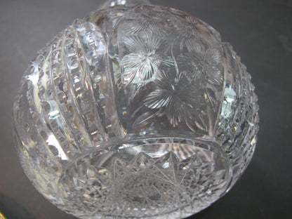 ABP Carafe American Brilliant Period hand Cut Glass floral 629