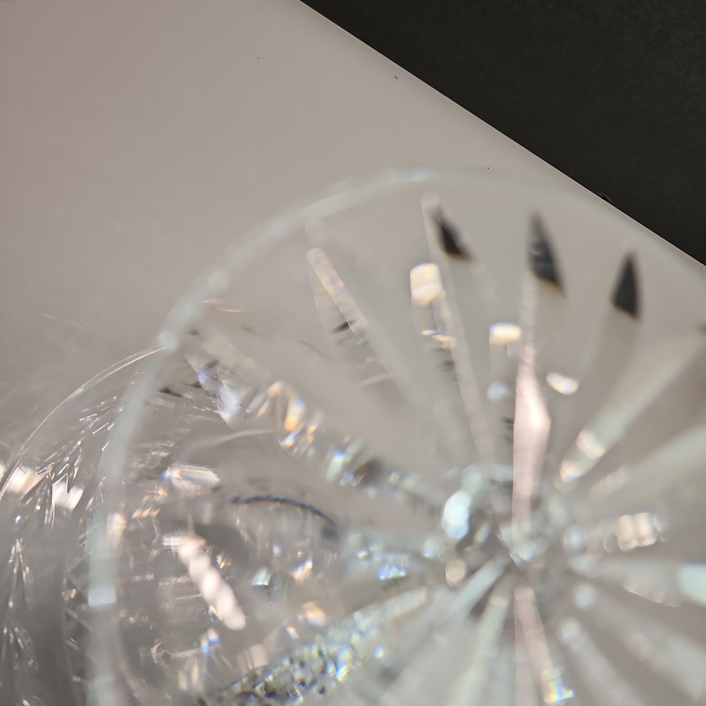 Signed Waterford Hand Cut glass compote Irish Crystal